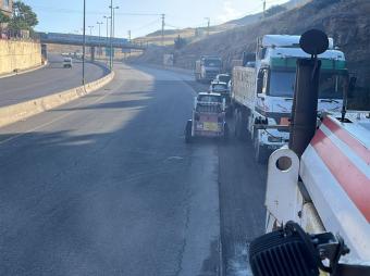 طريق ضهر البيدر سالك... واستمرار أعمال البرش باتجاه البقاع