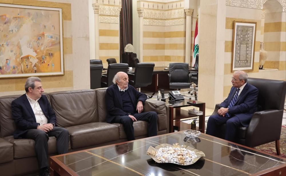 Salam meets Jumblatt at the Grand Serail