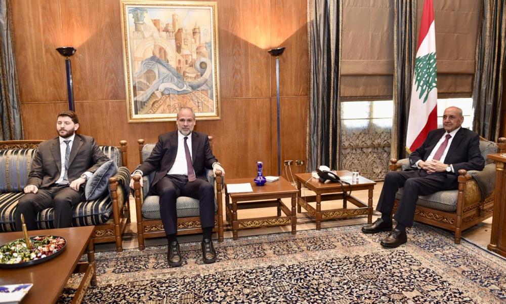 The head of the Bar Association and MP Camille Chamoun in Ain al-Tineh
