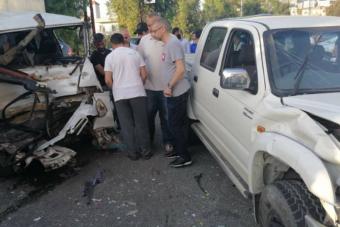 اصابة سائق فان سوري بحادث سير في حلبا