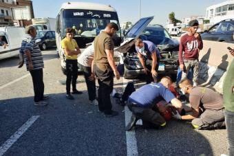 جريح بحادث سير في نهر ابراهيم