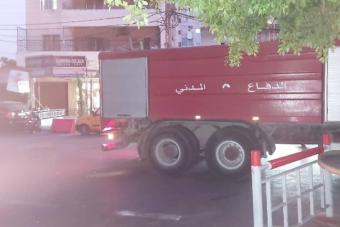 إخمادُ حريق داخل مستشفى حمود في صيدا